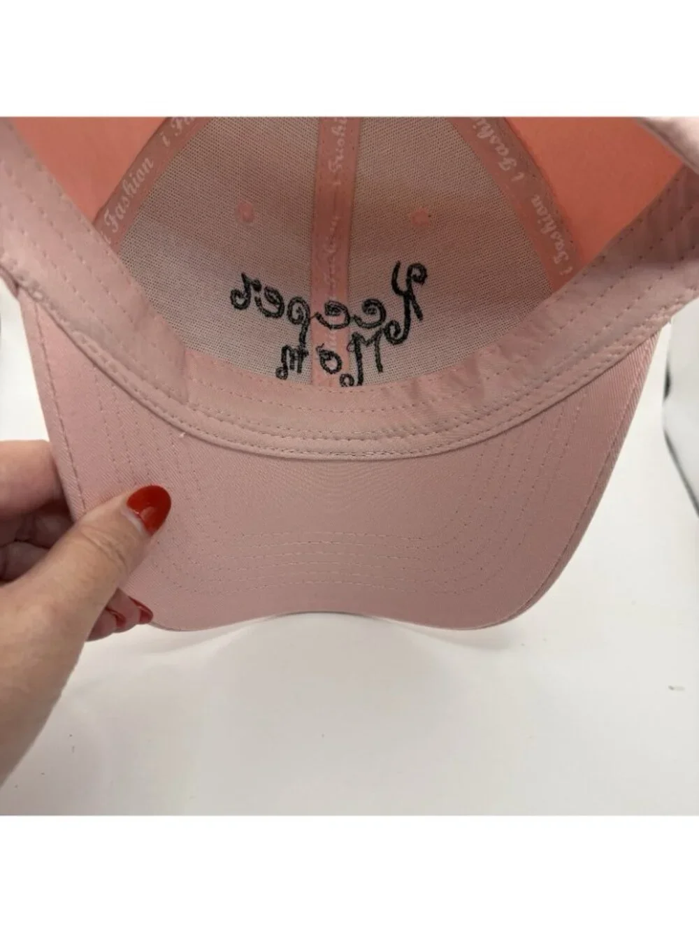 Soccer Keeper Mom Hat Baseball Cap Women 1 Size Pink Goalie Goalkeeper Adjustabl